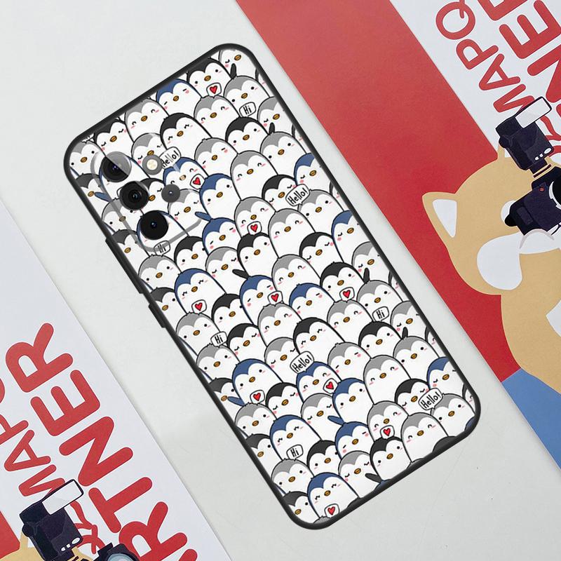 Милый Кавайный Чехол-Пингвин Для Samsung Galaxy A53 A16 A26 A36 A56 A55 A35 A15 A52 A32 A12 A33 A13 A14 A34 A54 A17