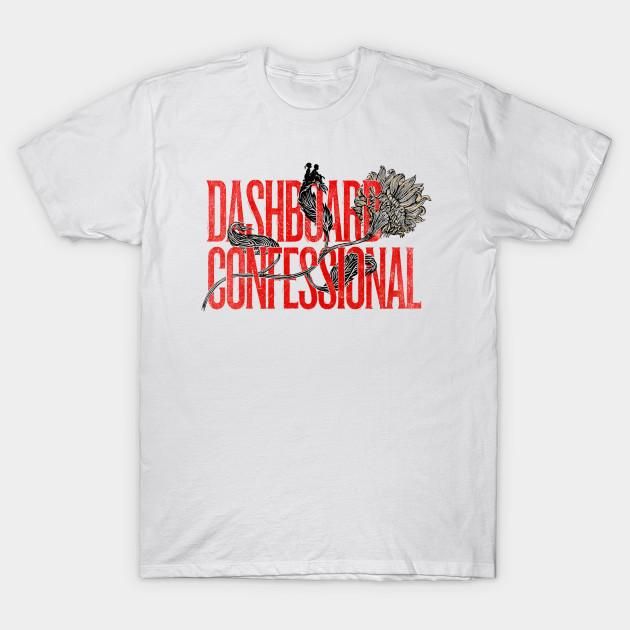 Мужская черная футболка с принтом Dashboard Confessional Band Без вырезания Термотрансферный принт Хлопковая футболка