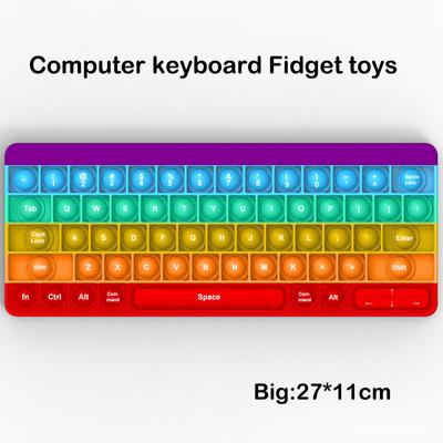Большой размер Pops It Fidget Toys Push Bubble для компьютера в форме клавиатуры для взрослых Игрушка для снятия стресса Popit Squishy Детские антистрессовые игрушки в подарок