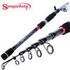 Telescopic Carbon Fiber Spinning Fishing Rod Travel Sea Freshwater Fishing Pole