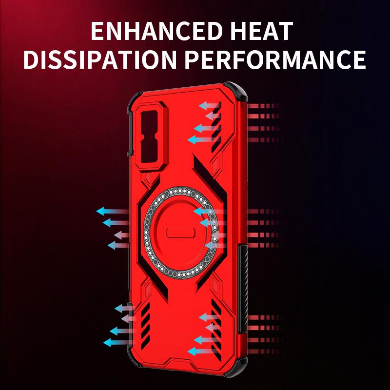 KEYSION Полый чехол с теплоотводом для Infinix GT 30 Pro 5G TPU+PC Магнитное охлаждение Ударопрочный чехол для телефона для Infinix GT 30