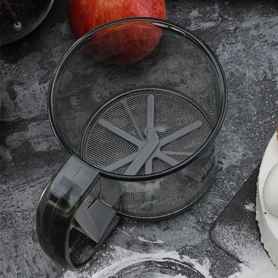 Пластиковый стаканчик, 250 мл, сито для муки, мелкая сетка, простое в использовании, чистое, портативное, многофункциональное, компактный размер, мука