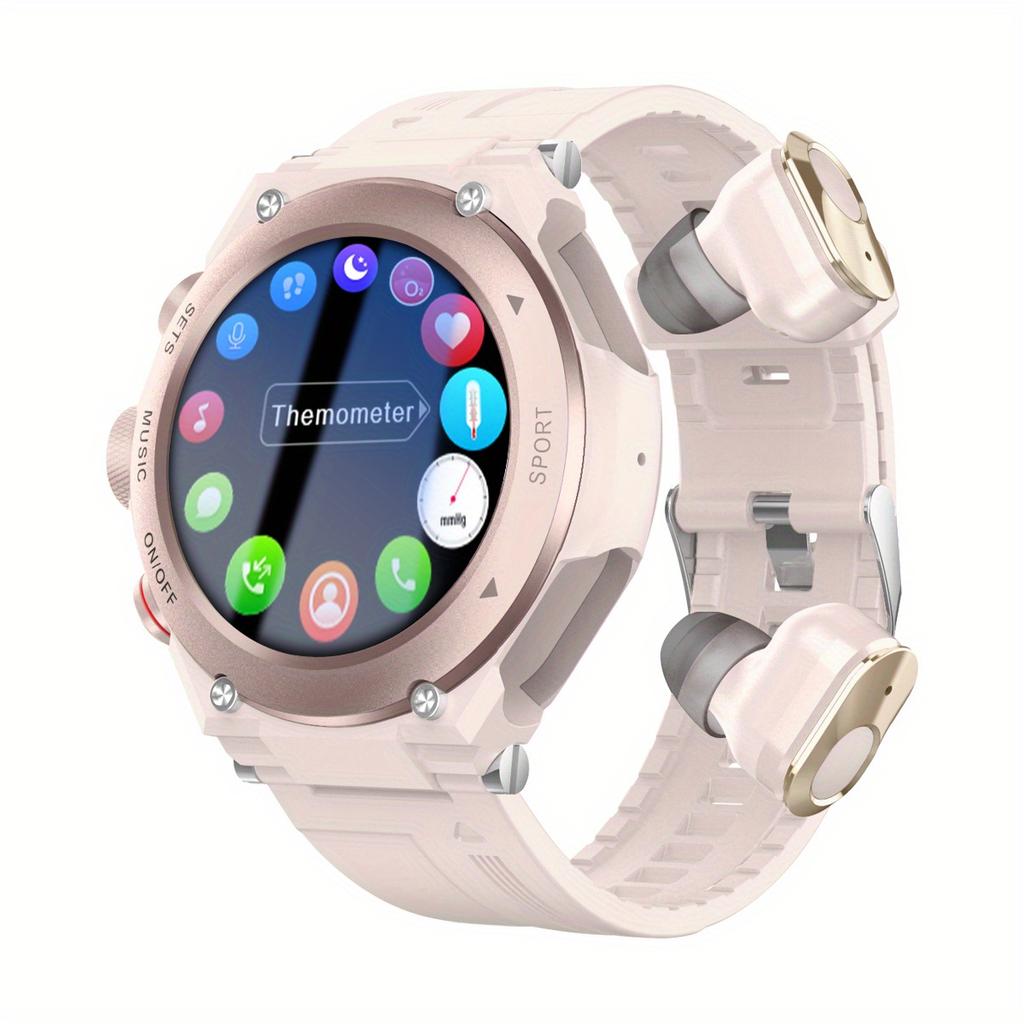 Rainbuvvy T92 Earbud Smartwatch 1.28inch IPS Full Touch 128MB RAM 470mAh BT5.0 TWS IP67 Водонепроницаемый Запись Локальная Музыка Беспроводной Смарт Браслет