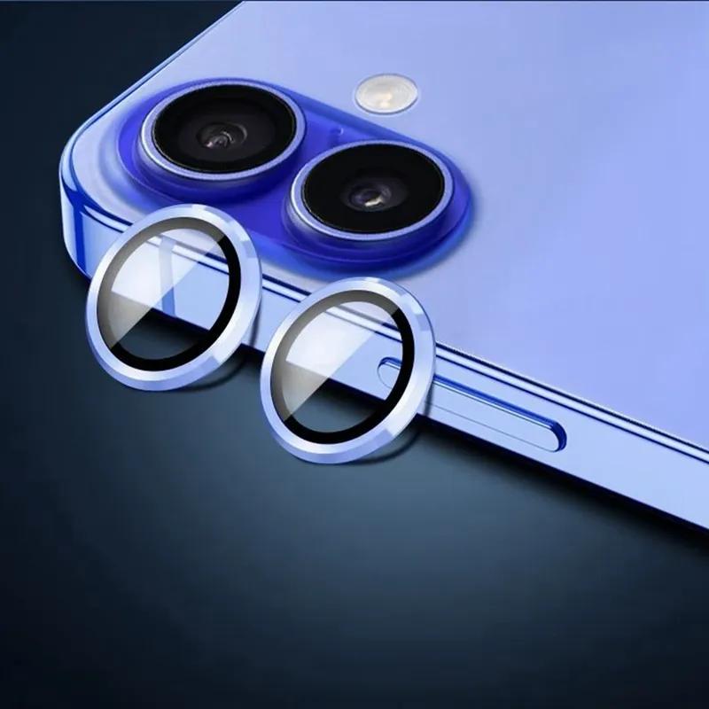 Алюминиевое Металлическое Кольцо Защита Камеры Для iPhone 17 17Air Задняя Линза Закаленное Стекло Чехол Для iPhone 16 16Plus Защитный Колпачок Линзы