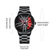 New Men's Watch 42mm Rotating Dial Car Clock Stainless Steel Strap Fashion Sports Style 3Bar Quartz Movement Casual Watches