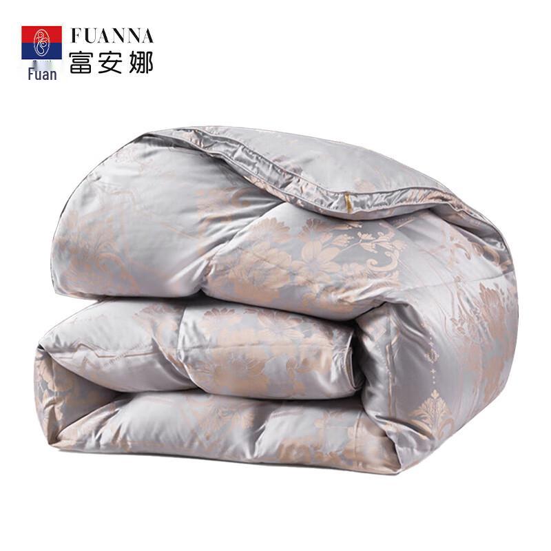 FUANNA Jacquard Grey Goose Down Winter Quilt