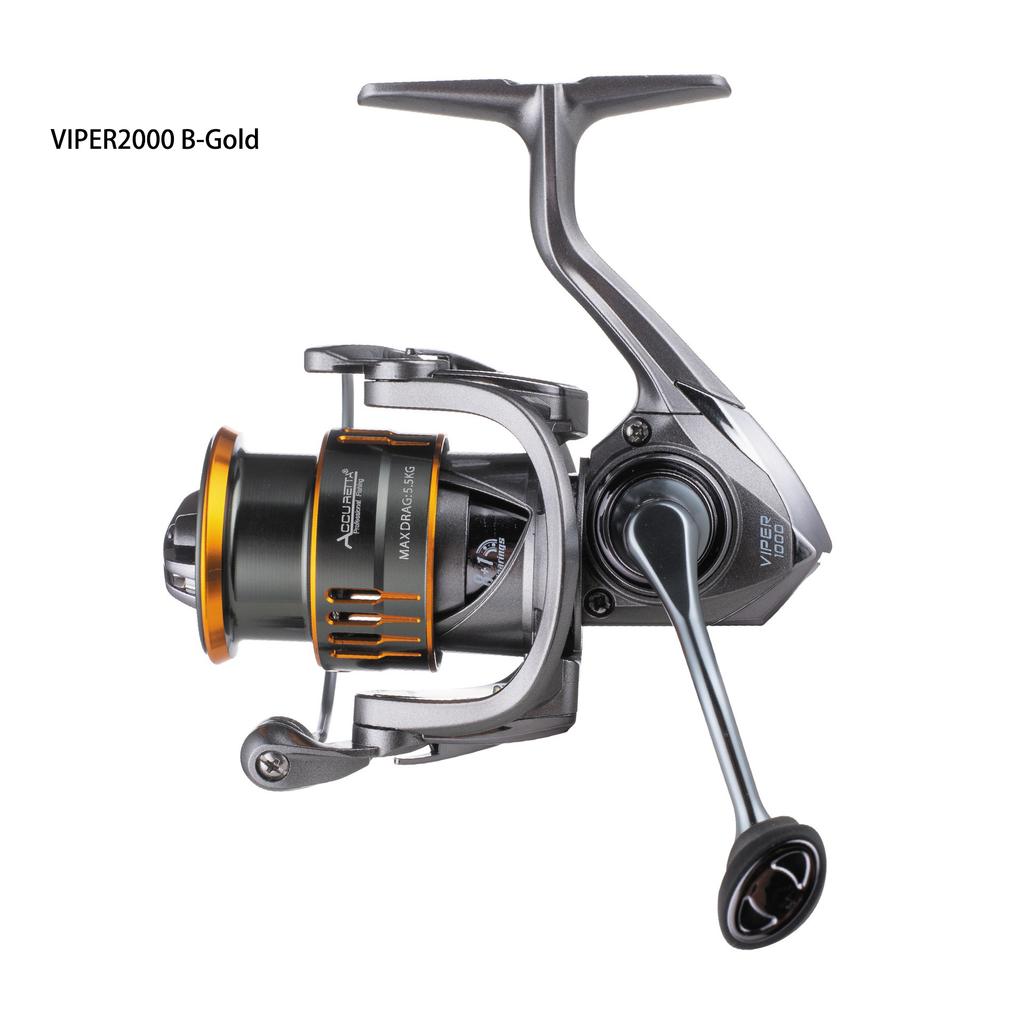 Mavllos VIPER 155g Bass Spinning Reel Drag Power 6kg Gear Ratio  5.2:1 Shallow Aluminum Spool Carbon Light Saltwater Spinning Fishing Reel