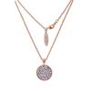 White Austrian Genuine Crystal Rose Gold Long Necklace