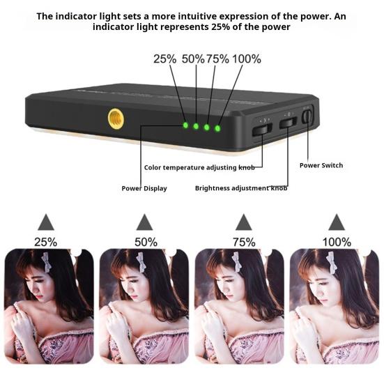 Светильник для селфи с клипсой, 3 режима, 10 уровней яркости, суперяркий, универсальный, перезаряжаемый, компактный, портативный, светодиодный, заполняющий свет