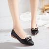 Fashion Women's Flat Shoes Low Heel Elegant Ladies Footwear Pointed Toe with Bow Chic Point Non Slip Comfortable Luxury Brand Dress On