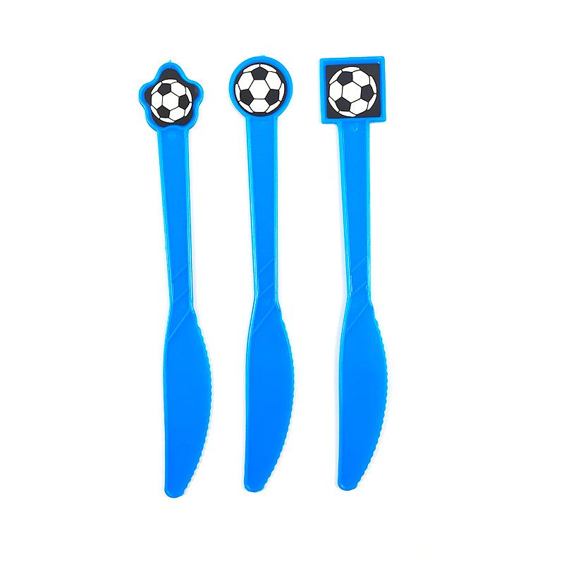 Набор декора для футбольной вечеринки в честь дня рождения: Тарелки, Чашки, Скатерть, Столовые приборы, Фон, Баннер и Воздушные шары.