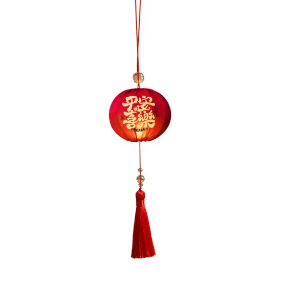 Китайский Новый год Подвесные фонарики Маленький светящийся красный фонарик с кисточкой для Нового года, Праздника весны, Свадебной вечеринки Декор