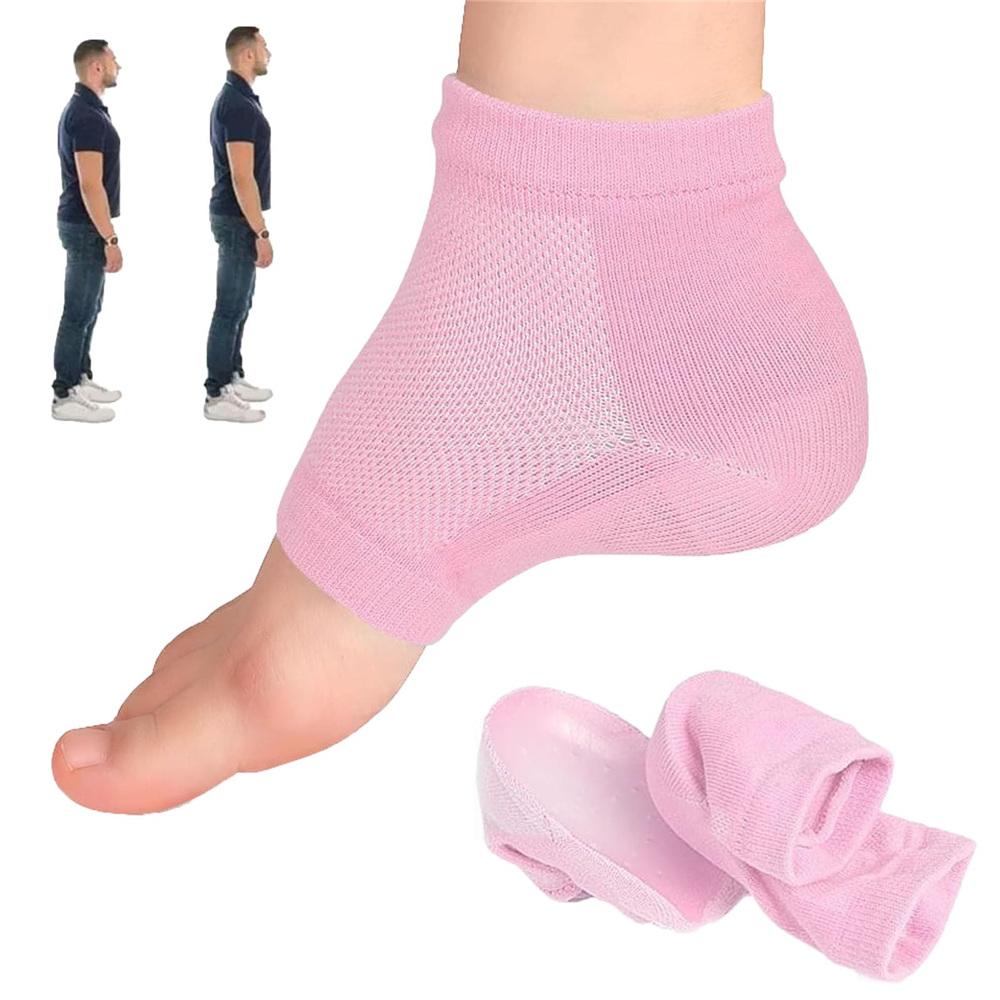 Invisible Height Lift Heel Pad Breathable Sock Increase Insoles Cushion Unisex