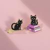 Значок Черной Колдуньи Кошки Фиолетовый Значок Котенка Украшение Брошь Магический Кот Унисекс