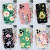 Чехлы для Apple iPhone 14 11 12 13 X XS XR SE Pro Max Mini 6 7 8, чехол с цветком авокадо, противоударный квадратный жидкий силикон высокого качества для бампера для iPhone