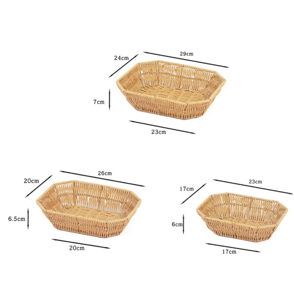 Multipurpose Imitation Rattan Fruit Plate  Wedding Candy Flower Storage