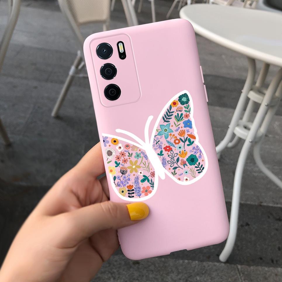 Для телефона Oppo A16 A16s A16k A16e Чехол Oppo A54s Задняя крышка Милый узор Жидкий силикон Матовый Coque Funads OppoA16K A 16 Чехол
