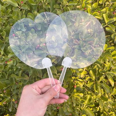 10 шт. Пустые прозрачные пластиковые веера Детские DIY Художественные веера Свадьба День Рождения Подарки на память Девушке Парню Креативные подарки