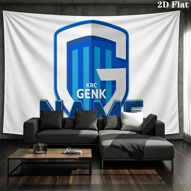 Custom Name,KRC Genk Wall tapestry, aesthetic printed fabric blanket, suitable for bedroom, living room, and home decor.