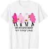 On Wednesday We Wear Pink Ghost Halloween Breast Cancer T-Shirt