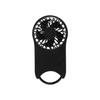 (Black) F12 Mini Handheld Fan 3 Wind Speed Outdoor Summer Cooling Fan with Hanging Buckle