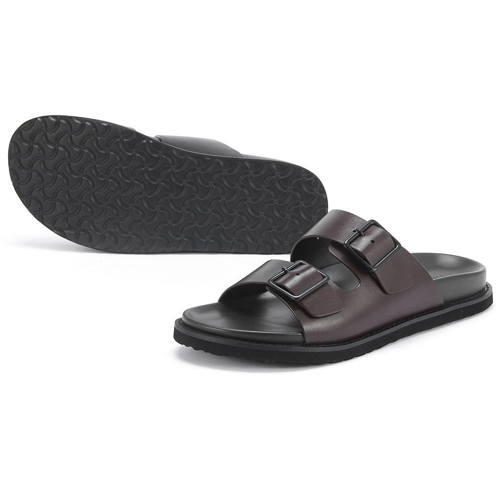 Fashion Trendy Genuine Leather Sandals Comfortable Non-slip Slippers Top Layer Cowhide Vamp EVA Outsole Comfortable Mens Casual Shoes