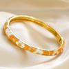 Floral Colorful Flower Bangle Traditional Women's Hand Bracelet  Jewelry Gifts