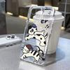 Cartoon Animal Cute Cat Phone Case For iPhone 17 Pro Max 16 15 Pro 14 13 Mini 12 11 XR XS 17Air 16 Plus Clear Bumper Cover