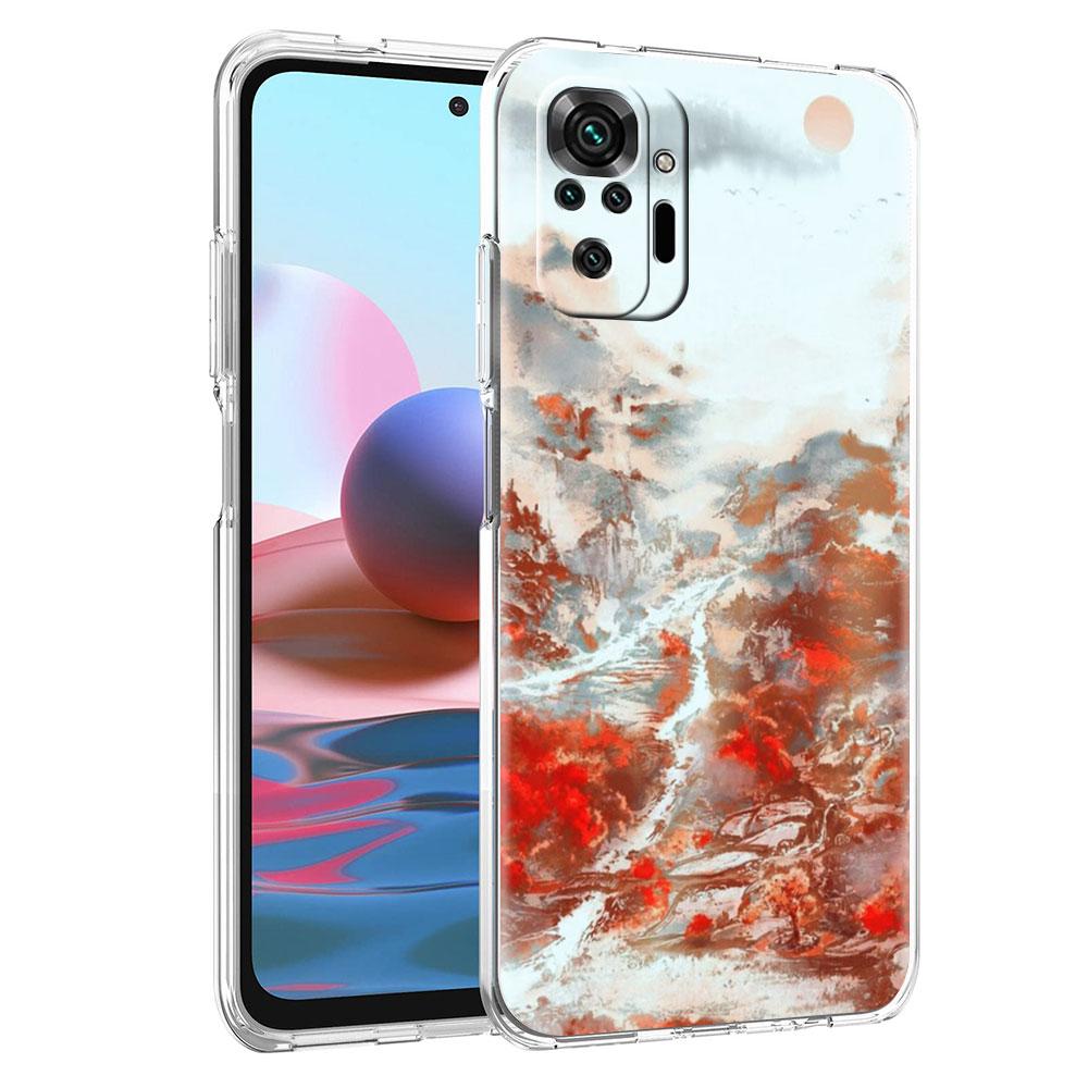 Silicone Cover For Xiaomi Redmi Note 10 9 Pro 9S 8 9C 7 8T 10S 9A 7A 8A K40 K20 Shockproof Soft Phone Case Style Tian Guan Ci Fu