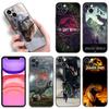 World Jurassic Park Phone Case For Apple iPhone 12 13 Mini 11 14 15 Pro Max 7 8 Plus X XR XS SE 2020 2022 Black Silicone Case