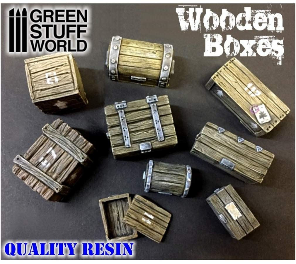 Green Stuff World Freescale Деревянный Набор-Коробка Миниатюрные Аксессуары (9 штук) GSWD-1461