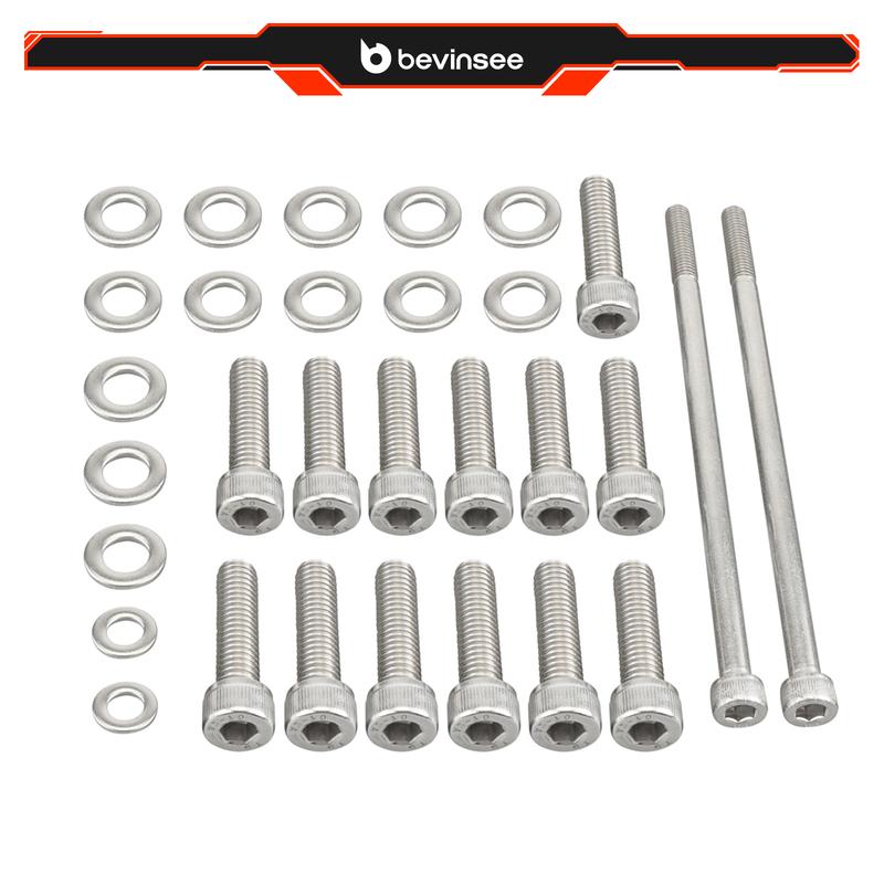 For GM LS Stainless Steel Oil Pan Bolt Kit Set, for LSX LS2 LS3 LS6 LS7 4.8 5.3 6.0 6.2L, for LM7 LR4 LQ4 LS6 L59 LQ9 LM4 L33