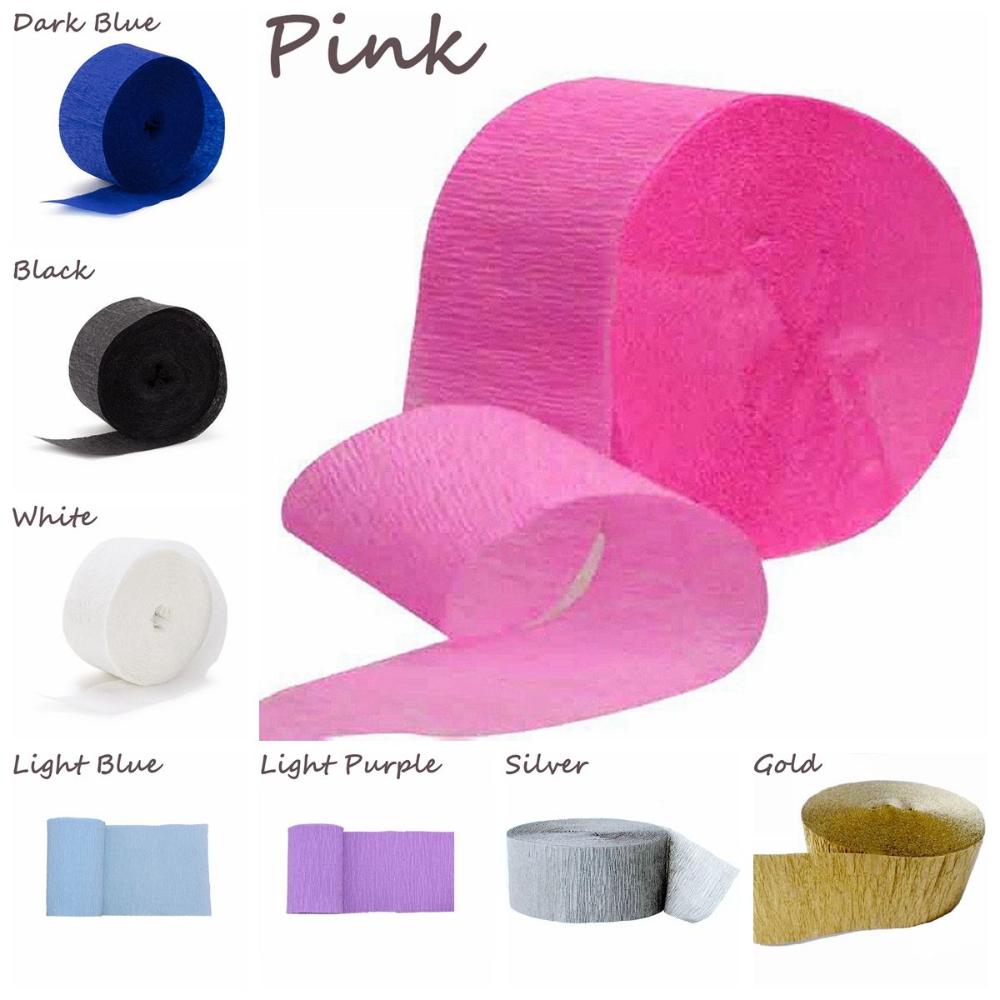 Украшение на день рождения ручной работы Церемония гофрированная бумага Креповая бумага Серпантин рулон