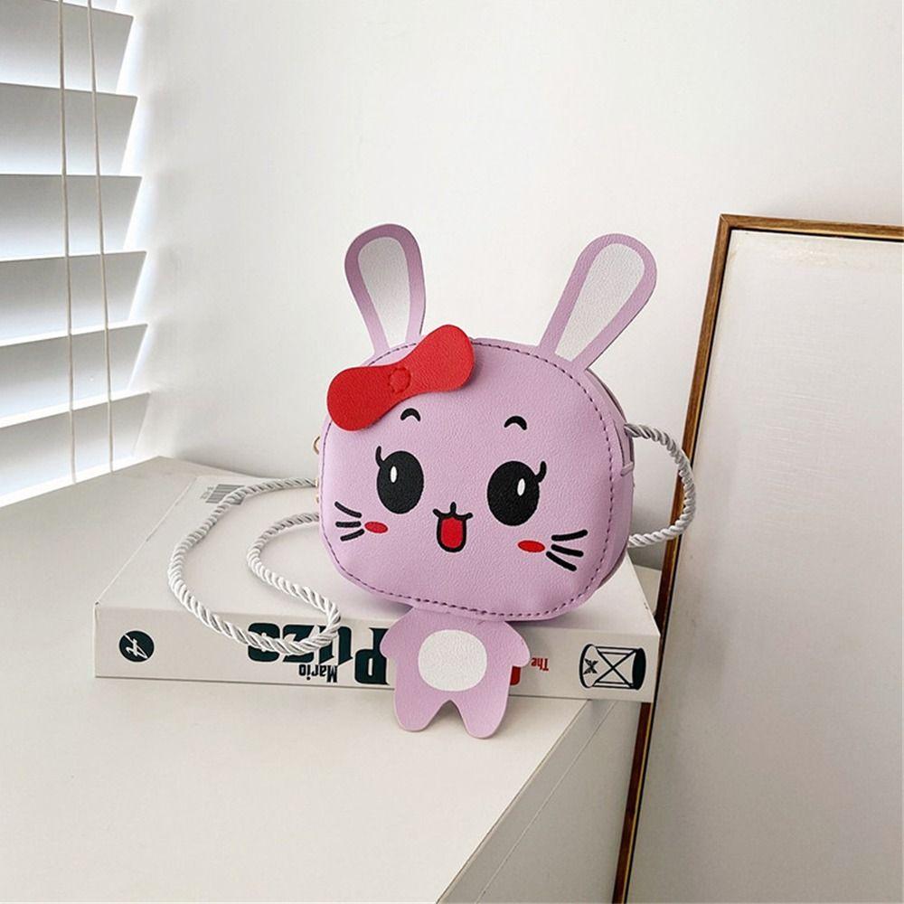 Rabbit Crossbody Bag PU Leather Coin Purse Cute Handbag Kids Girls