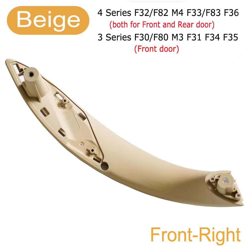 F30 Beige Black Front/Rear Car Inner Door Handle Door Trim Pull Panel Handles For BMW F30 F80 F31 F32 F34 2012-2017
