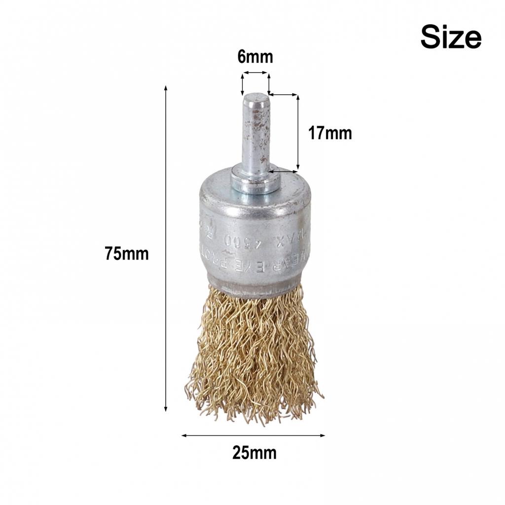 25mm Brass Wire Brush End Wire Brushes Crimp Cup Set