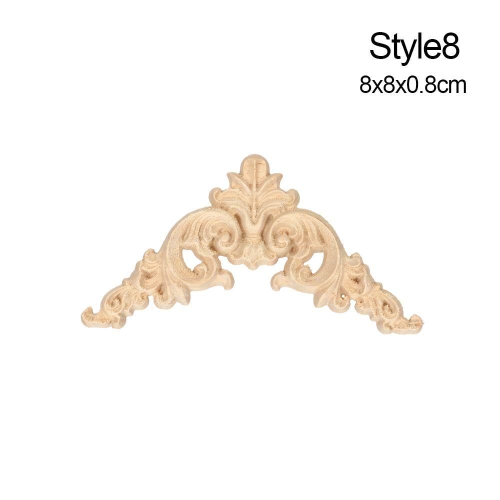 Наклейки Аппликации Аппликация из цельного дерева Угловой цветок Резьба по дереву Мебельная наклейка Деревянная аппликация