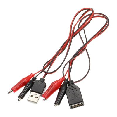 60 см аллигатор тестовый зажим для USB-разъема «папа-мама» адаптер крокодил тестовый зажим зажим кабель питания
