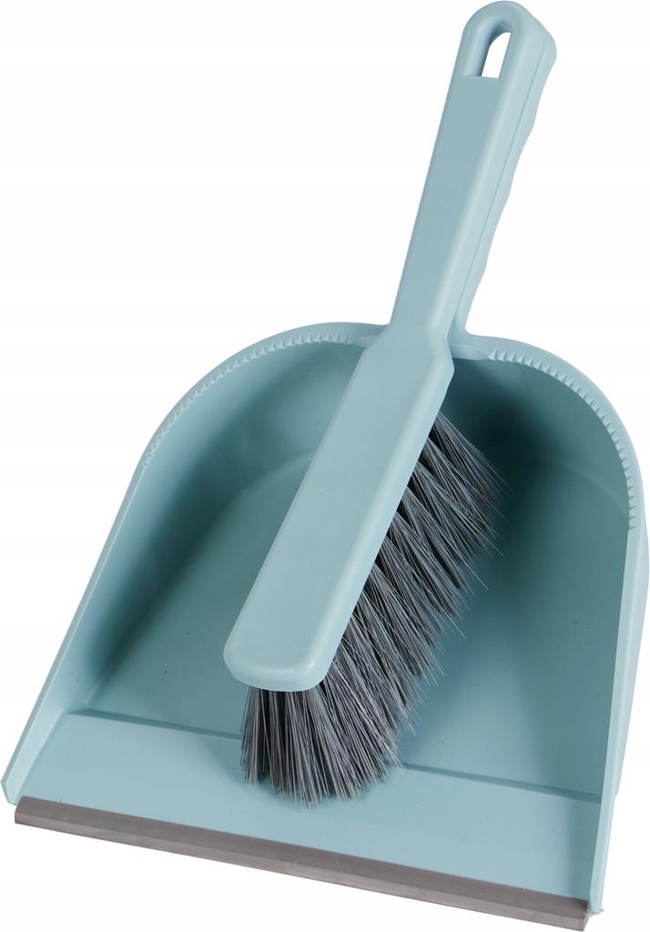 Zmiotka z szufelką i gumą do zamiatania plastikowa 33x22cm 1szt