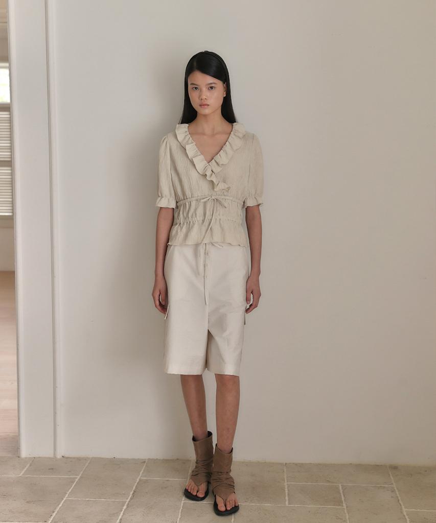 OURO Button Cargo Bermuda [ Cream ]