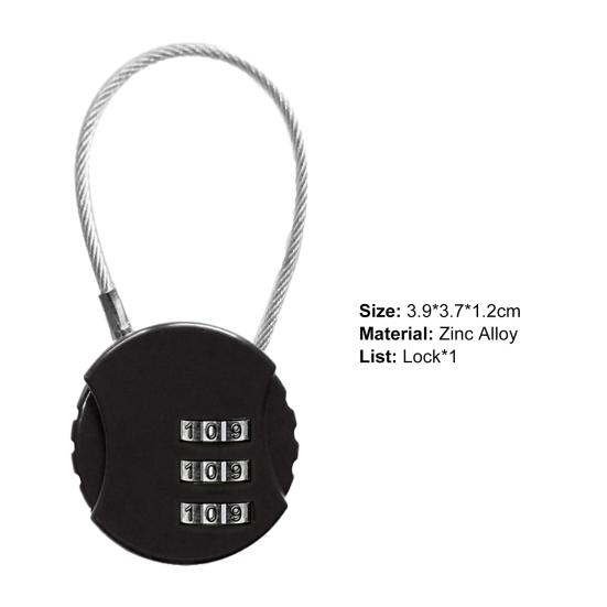 Противоугонный мини-дорожный чемодан с паролем и ключом, рюкзак с 3-значным навесным замком