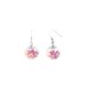 Pink Pastel Hook Earrings - Handmade 925 Sterling Silver Jewelry for Women's Gift