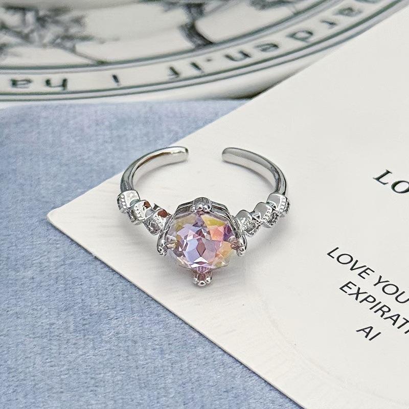 Неправильный цвет Бабочка Розовый Цир*****Кольцо-ручка Личность Нишевый дизайн Продвинутое ощущение Любовь Кольцо-штабель Женщина