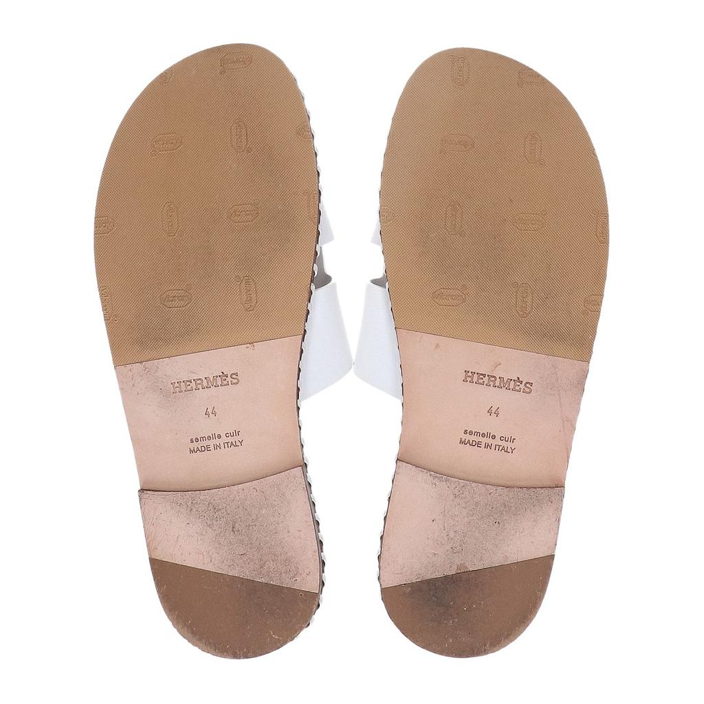 Hermes 221797ZH Oran Tresse Flat Shoes 44 whiteUsed