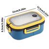 1200 мл 2-слойный ланч-бокс Bento с ложкой и вилкой, детские контейнеры для еды в микроволновой печи большой емкости, портативные герметичные для офиса и кемпинга