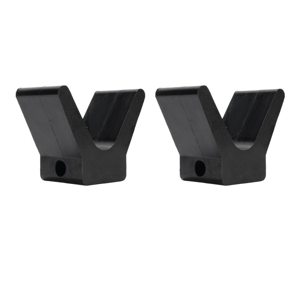 2PCS Rubber Trailer Boat Bow Stop 2 in Bow Stop Block Durable V Block Bow Stop Trailer Mounting