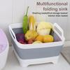 Складной таз для мытья посуды со сливной пробкой, портативный таз для мытья, таз для мытья посуды, складная раковина, ванна, кухонный поднос для хранения, уличное ведро для хранения