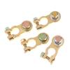 2Pcs M8 M10 Car Battery Terminal Wire Clamps Brass Positive Negative Top Post Connectors Battery Terminal Clips