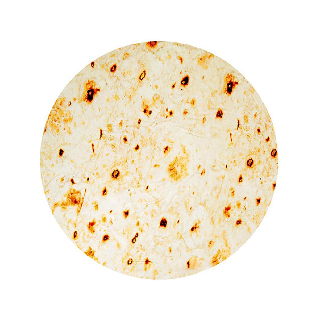 Novelty Tortillas Throw Blanket Flannel Swaddles Napping Blanket for Baby Toddlers Teens Funny Gift Realistic Pattern