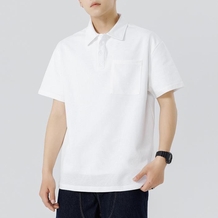 Polo Shirt Short-sleeved Men's Summer New Lapel Pocket T-shirt Fashionable Loose Top